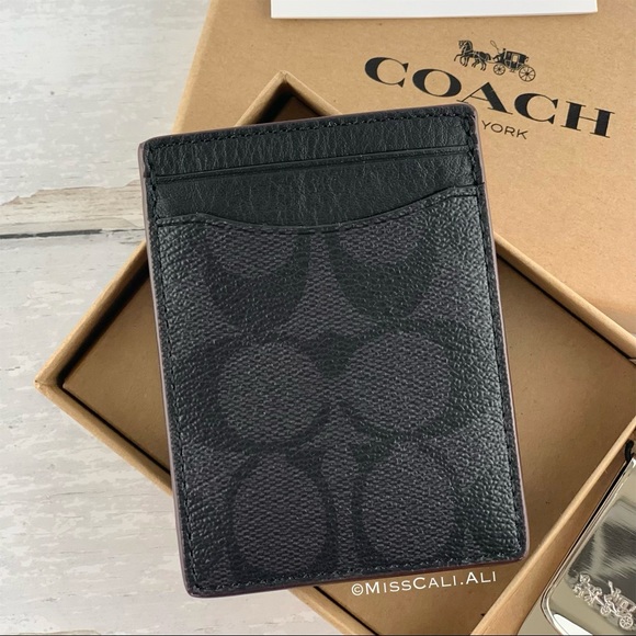 NWT COACH Boxed 3 In 1 Card Case Gift Set In Signature Canvas - Picture 4 of 13